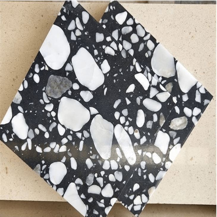 black terrazzo