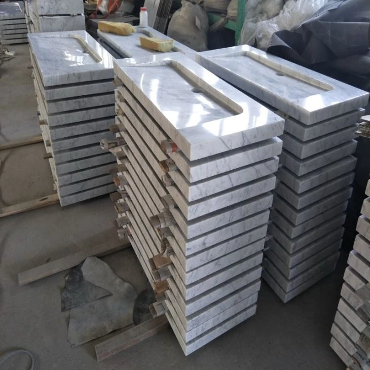 Chinese Carrara White Marble Sink