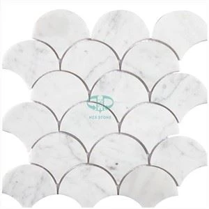 Carrara Marble Fish Scale laatta