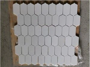 Kristalli puhdas valkoinen marmori mosaiikki