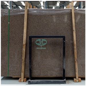 Tummanruskea Terrazzo