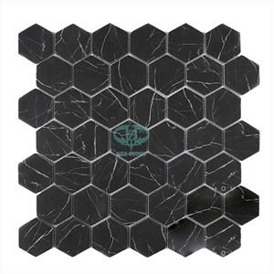 Nero Marquina kuusikulmio laatta